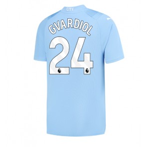 Maillot de foot Manchester City Josko Gvardiol #24 Domicile 2023-24 Manches Courte